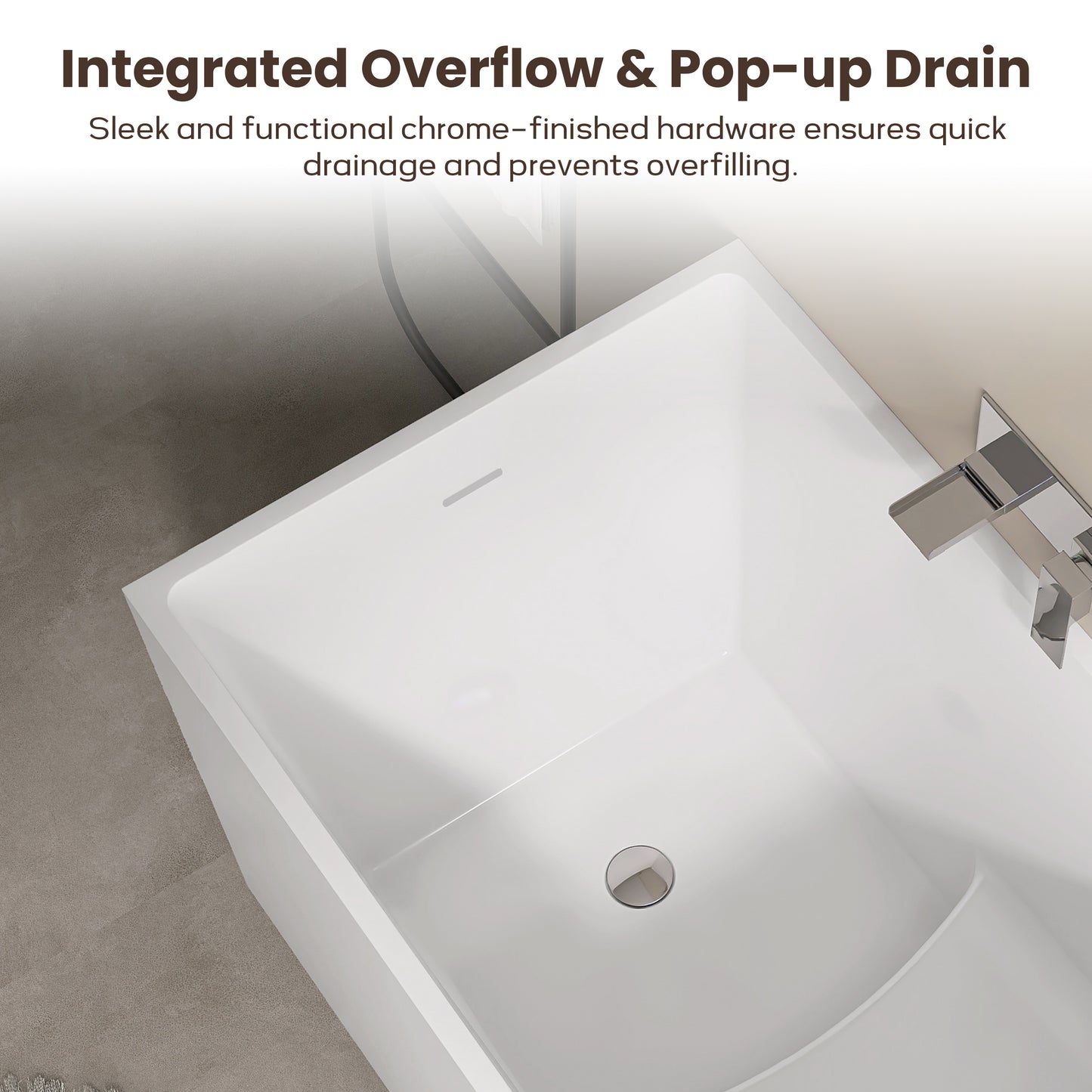 39‘’ Freestanding Soaking Acrylic Bathtub AB22-39